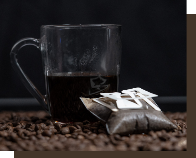 Delicious Puro Tinto coffee in a mug, brewed from a drip filter, symbolizing the enjoyment of your drink